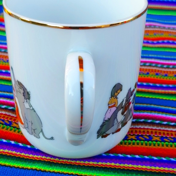 Disney's The Jungle Book Ceramic Cup Gold Trim with Characters - Picture 6 of 9